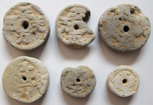 Clay burial coins from the Liao Dynasty