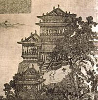 Song dynasty painting of the Pavilion of Prince Teng