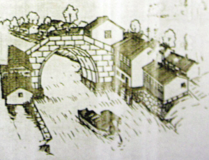 Zheng Lu Bridge illustrated in old book
