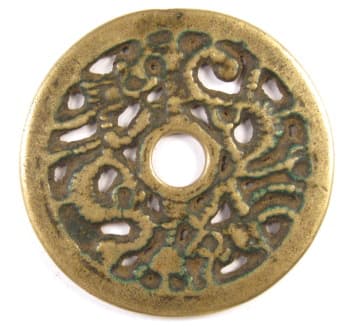 Ancient Chinese
          open works charm with two dragons