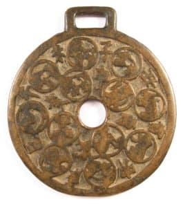 Chinese charm with zodiac animals and
          Earthly Branches
